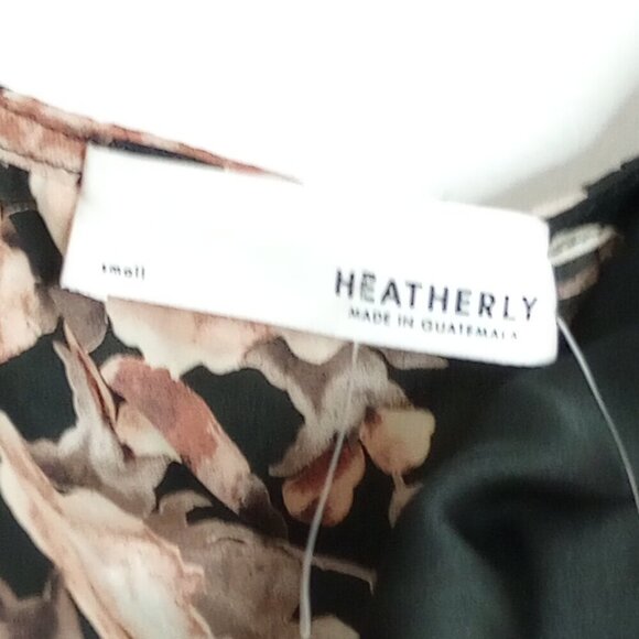 Heatherly Black Floral Valentina Spaghetti Strap Cowl Neck Bodyshirt - Picture 5 of 11